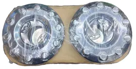 Hc3c-1a108-nb Ford 4-pc Set Oem Chrome 10-lug Front/rear Center Wheel Caps C1