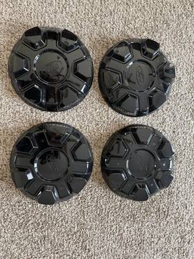 Ford Mk4v-1a108-fa Oem 2015-2024 Transit Awd Glossy Black Center Cap - 4 Pack Mk4v-1a096-bb