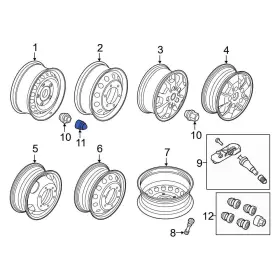 Bk3z1k011b Ford Oe For E-transit 2022-2024 Wheel Fastener Cover