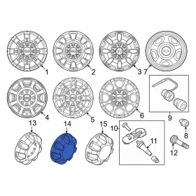 Lc3z1130gca Ford Oe For F-350 Super Duty 2023-2024 Wheel Cap
