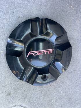 Forte C-305-1 Wheels Black Center Cap # Custom Wheel Used 1