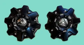 1002-53b-1 Fuel Matte Set Of Two Black Custom Wheel Center Cap #1002-53b-1