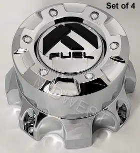 1001-60 Fuel Off-road Set Of 4 New Chrome 8 Lug Wheel Rim Center Caps W Screws M-445