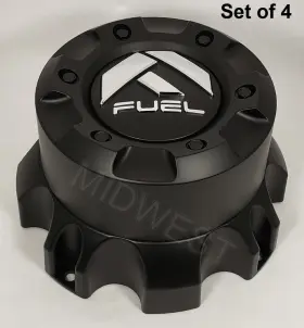 1001-60b Fuel Off-road Set Of 4 New Matte Black 8 Lug Wheel Rim Tall Center Caps W Screws