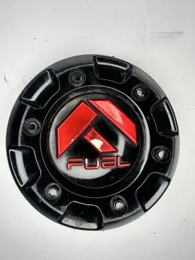 1003-28gbq Fuel Off-road Gloss Black Wheel Center Cap Rivets And Red Logo