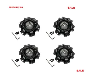 1006-58mbv Fuel Off-road 4 X Matte Black Wheel Center Cap With Gun Metal Logo