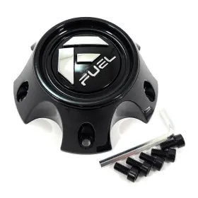 1006-09gb Fuel Off-road Wheels Gloss Black Center Hub Cap 4-3/8 Inch Od 1-1/2 H Bolt-on Closed-end