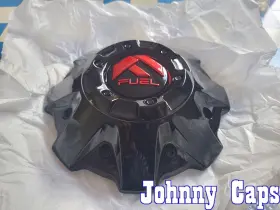 1001-63gbq Fuel Wheels # . Gloss Black Center Cap With Red Logo 77 Qty. 1