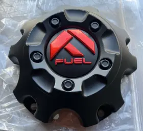 1002-33mb Fuel Wheels Custom Pn Matte Black Center Cap Red Logo 1002-33 1002-33mb Fuel Wheels Custom Pn Matte Black Center Cap Red Logo 1002-33