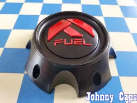 1006-45mbq Fuel Wheels # . Matte Black/red Logo Wheel Center Cap 48 Qty. 1