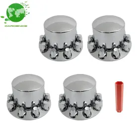 Rr2002670 Gardenice Rear Wheel Axle Hub Cover Kit Semi 33mm Nut Covers Set Of 4 Abs Plastic Chrome