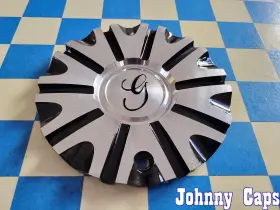 11712285f-2 Gazario Wheels # . Black/silver Metal Wheel Center Cap 64 Qty. 1