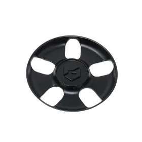 Cap-5h-m22 Gear Alloy / Satin Black 5 Lug Snap In Center Cap