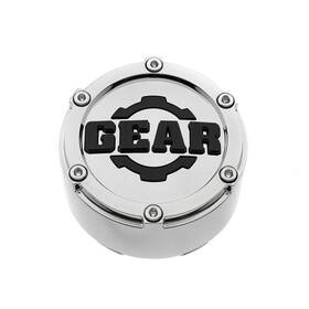 Gear Alloy Cap-6lp-c15 / Offroad Chrome With Gloss Black Logo Snap-in Center Cap