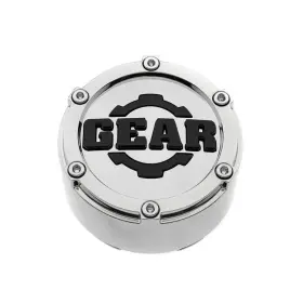 Cap-6lp-c15 Gear Alloy / Offroad Chrome With Gloss Black Logo Snap-in Center Cap Cap-6lp-c15 Gear Alloy / Offroad Chrome With Gloss Black Logo Snap-in Center Cap