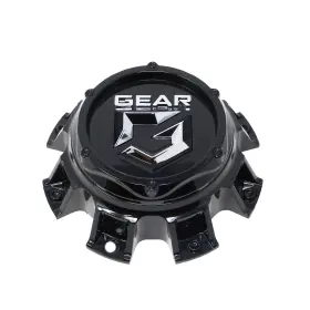 Cap-8l2-b19 Gear Alloy / Gloss Black Bolt On Center Cap
