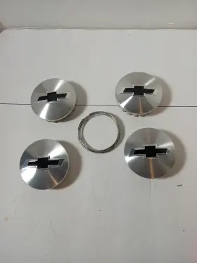 Pa66 General Motors Ppe Gm-chevrolet 4-piece Chrome-black Wheel Center Hub Cap And Metal Rings