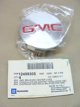12499305 Gm New Genuine Gmc Brushed Center Cap 2001-07 Sierra 3.25 Inch