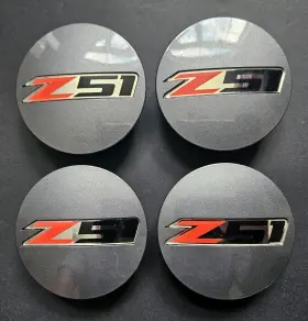 19301421 Gm Chevrolet Corvette Factory Oem Center Cap Z51 Logo Metallic Grey 2015-2017 New