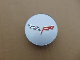 9597343 Gm 2009-2010 Chevrolet Corvette Wheel Hub Center Cap Flag Logo