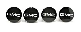 90538c Gmc 2017 Yukon Set Of 4 Center Caps Black Oem