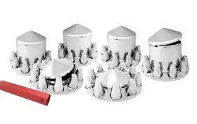 40231 Grand General Chrome Abs Axle Set 33mm Screw-on Lug Nuts - Complete Kit