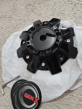 E059-cap-02 Gtd Wheel Center Cap Gloss Black Screw-on 6 Lug