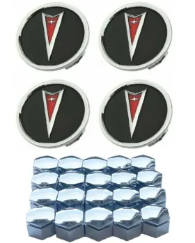 Lmg6003-lmg6009k Gtog8ta Chrome Wheel Center Cap And Lugnut Cover Set 2008-2009 G8 Gt Gxp