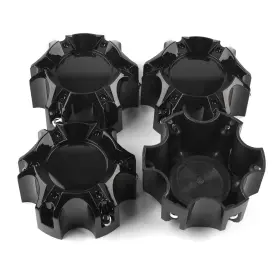 20274141 Gtownworks 4-pack 4.49 Inch Wheel Center Caps Ballistic Black 6-lug Replacement