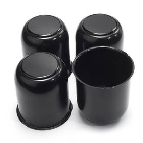 Gtownworks 202742 4pcs 3.19 Inch Wheel Center Caps Carbon Steel Black For Truck Trailer Suv Rims