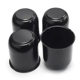 202742 Gtownworks 4pcs 3.19 Inch Wheel Center Caps Carbon Steel Black For Truck Trailer Suv Rims