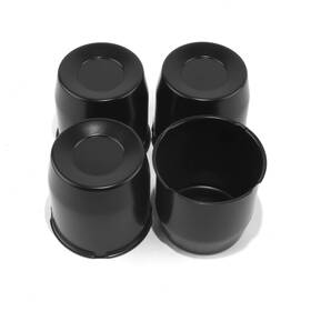 Gtownworks 74034mb 4pcs 4.25 Inch Wheel Center Caps For Truck Trailer Rv Suv Matt Black Push Through