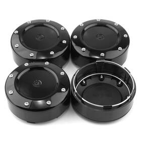Gtownworks 748966060965 4-pack Mayhem Wheel Center Caps Black 3.74in Hubcap Clip-on Mount