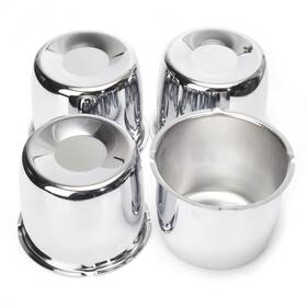 Gtownworks Bs-c110-92 4-pack 4.25 Inch Trailer Truck Rv Wheel Center Caps Chrome Carbon Steel