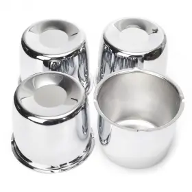 Bs-c110-92 Gtownworks 4-pack 4.25 Inch Trailer Truck Rv Wheel Center Caps Chrome Carbon Steel