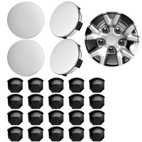 H3jang H3j047 Tesla Wheel Center Caps 19 Inch Hub Covers With Lug Nut And Wrench