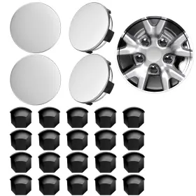 H3j047 H3jang Tesla Wheel Center Caps 19 Inch Hub Covers With Lug Nut And Wrench