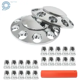 Hp63912 Happy19star 1 Pair With Hub Cap 33mm Lug Nuts Wheel Center Chrome Front Axle Cover Hp63912 Happy19star 1 Pair With Hub Cap 33mm Lug Nuts Wheel Center Chrome Front Axle Cover