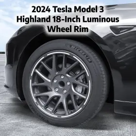 Rykjk0002 Highland Wheel Cover For 2024 Tesla Model 3 18 Inch Center Hub Cab Rim