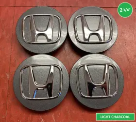 4472-t7w-a01 Honda Set Of 4 06-24 Light Charcoal Gray Civic Odyssey Ridgeline Center Caps