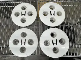 44731-sh9z-a000 Honda 1988-1991 Civic Wagon Rt4wd Oem Wheel Center Caps Full Set