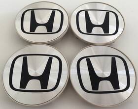 Honda 44732-s5p-a01 1999-2005 Civic Si 2.25 Inch 58mm Silver Brushed Aluminum Center Caps Set
