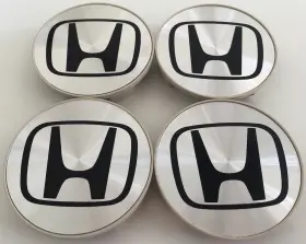 44732-s5p-a01 Honda 1999-2005 Civic Si 2.25 Inch 58mm Silver Brushed Aluminum Center Caps Set