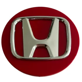 44732-s7s-j02 Honda 1pcs Wheel Center Cap Red Chrome Logo 2.75 Inch For Accord 2003-2015
