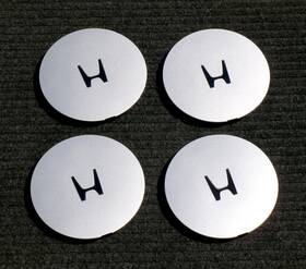 Honda 44732-sh3-j12 Set Of 4 Genuine Crx Si Center Caps For 14 Inch 7-slot Alloy 1988 1989 Oem