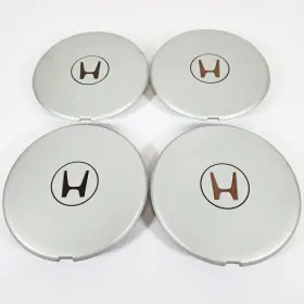 63681a-s Honda 1985 Civic # 13 Inch Steel Wheel Silver Painted Center Caps Set/4