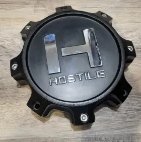 83422414f-25 Hostile Hc-8009-sb Used Black Custom Wheel Center Cap #
