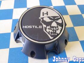Hostile Wheels C-8016-d # . New Satin Black Inch Skull Center Cap 62 Qty. 1