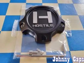 Hc-4002 Hostile Wheels # . Matte Black Wheel Center Cap W/bolts 98 Qty. 1
