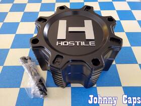 Hostile Wheels Hc-8014sb # . New Satin Black 2-piece Center Cap Jc Qty. 1